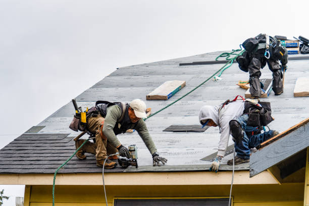 Professional Emergency Roof Repair technician working in Clinton, IL